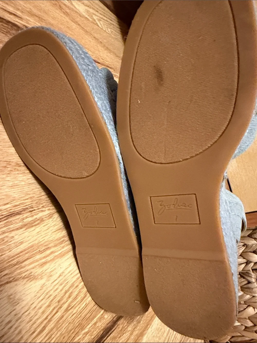 Zodiac Light Blue Wedge Espadrille Sandals
